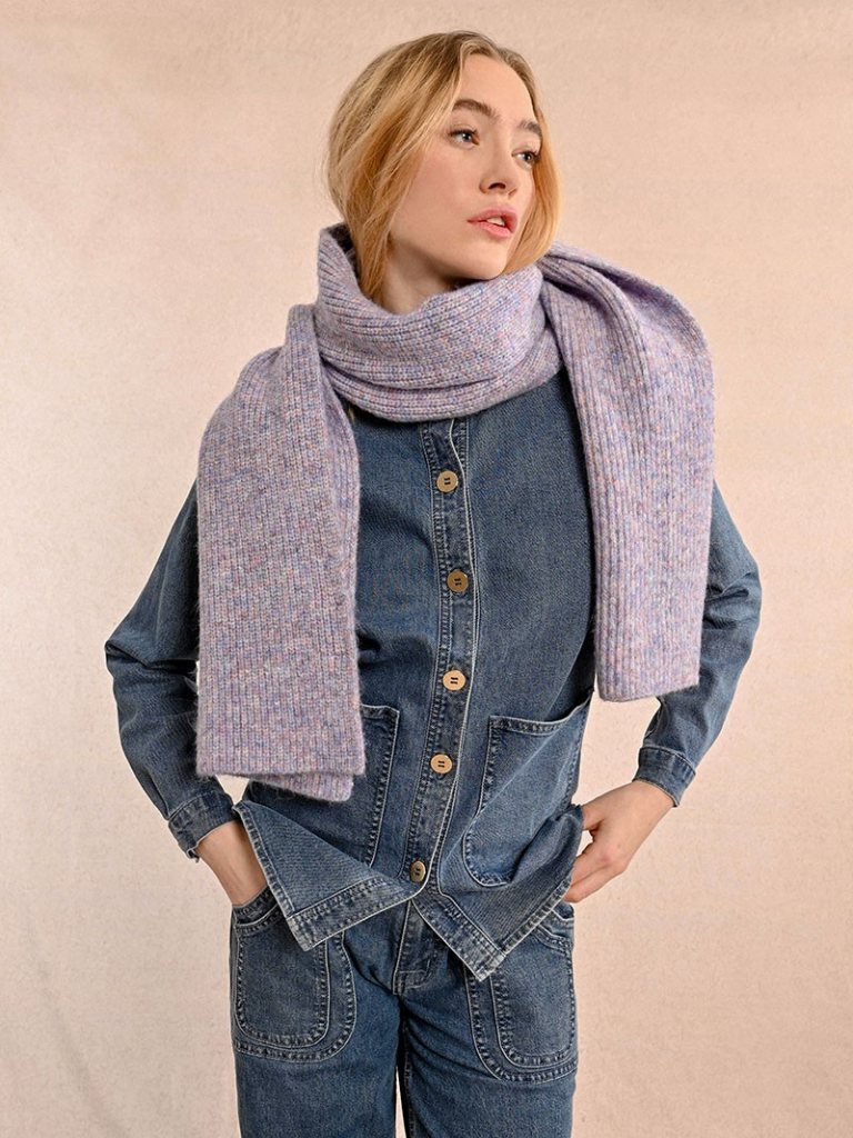 Mauve Ribbed Scarf