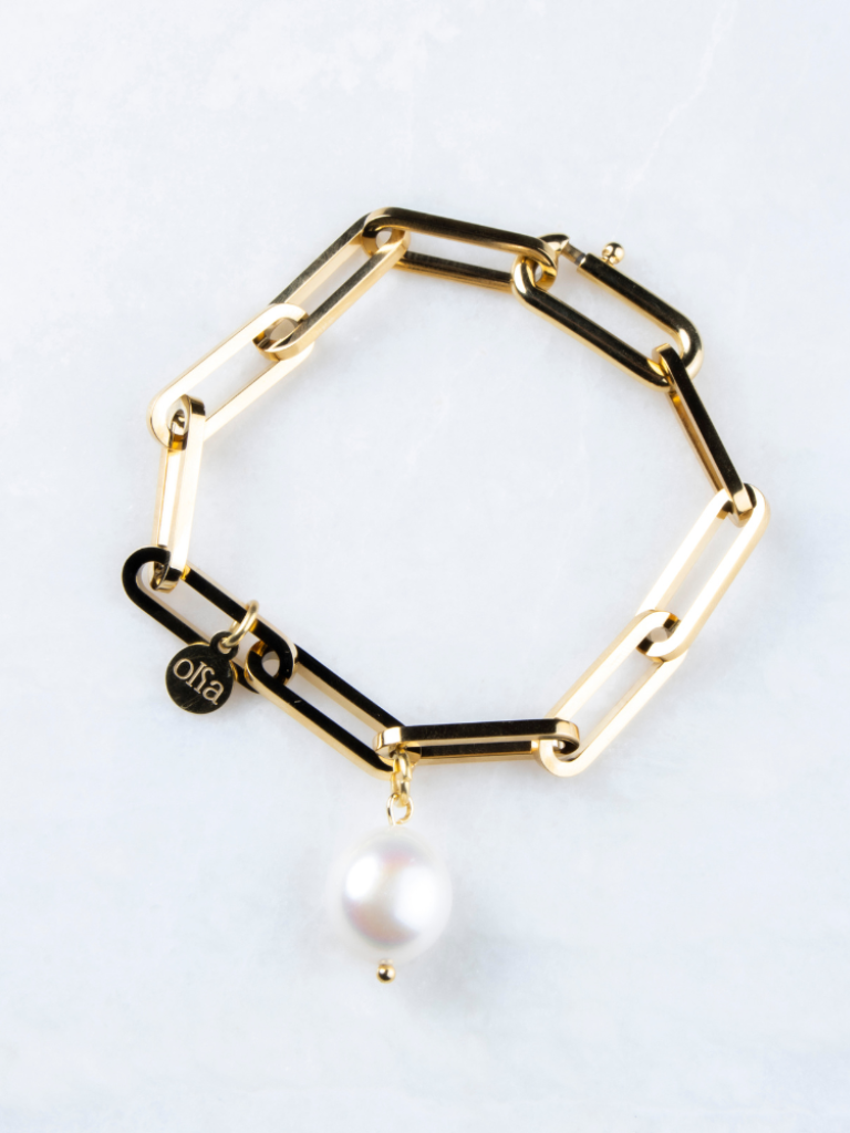 Belinda Chunky Paperlink Bracelet - Gold