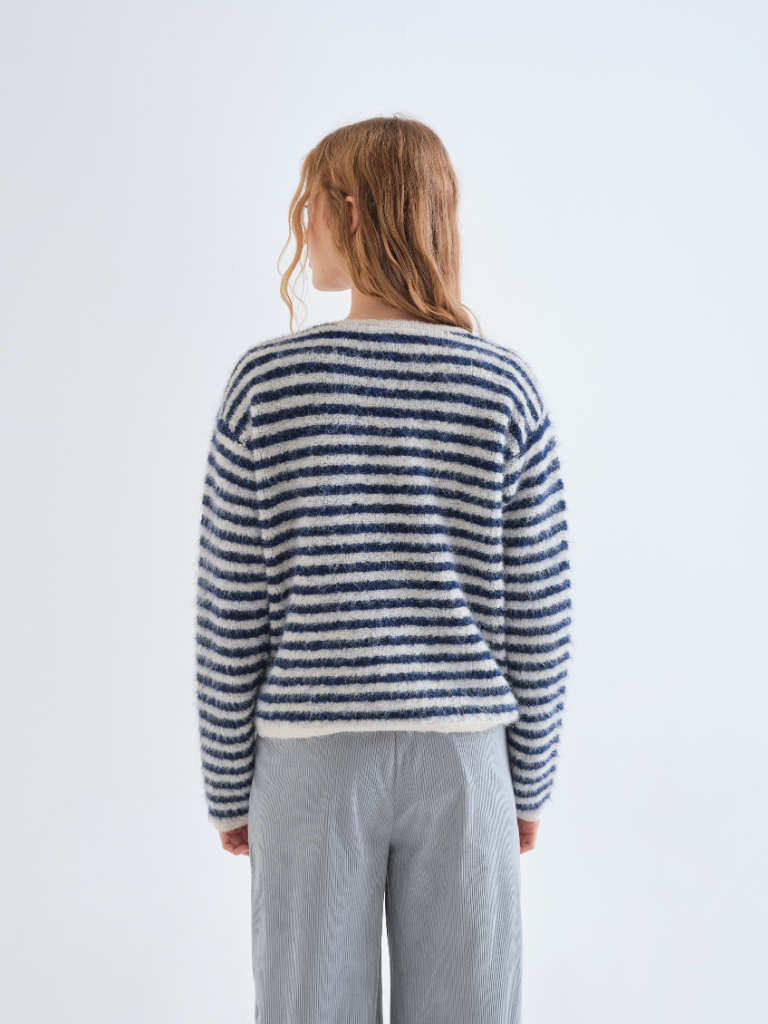 Ciara Blue Stripe Cardigan
