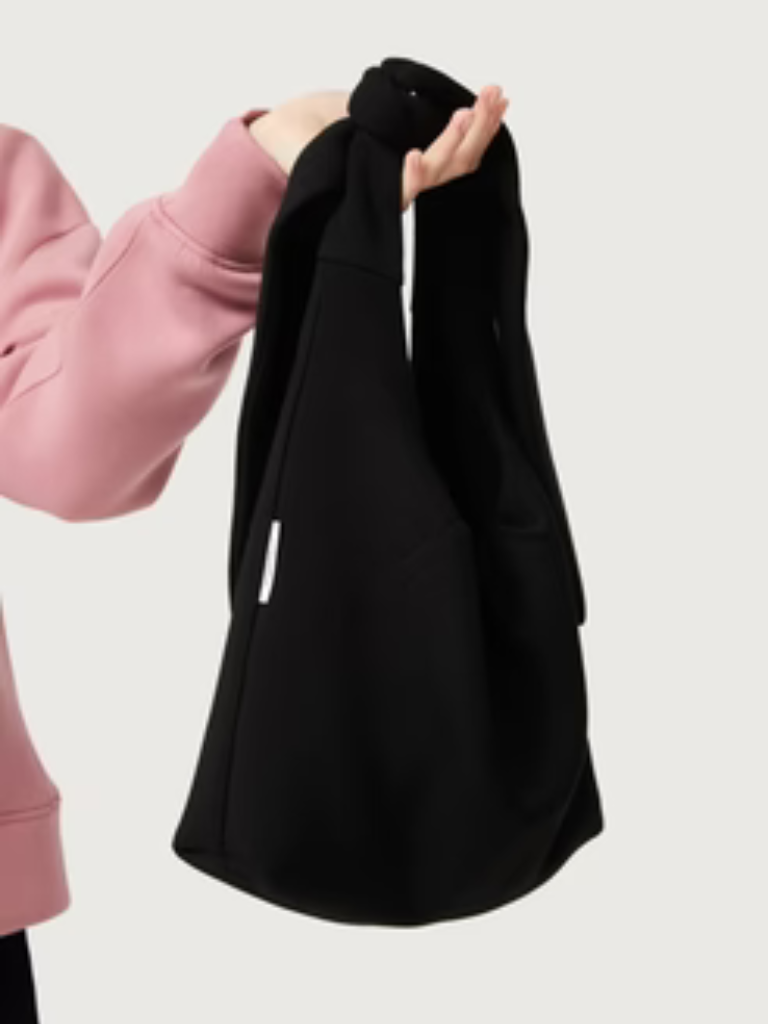 Black Neoprene Shoulder Bag