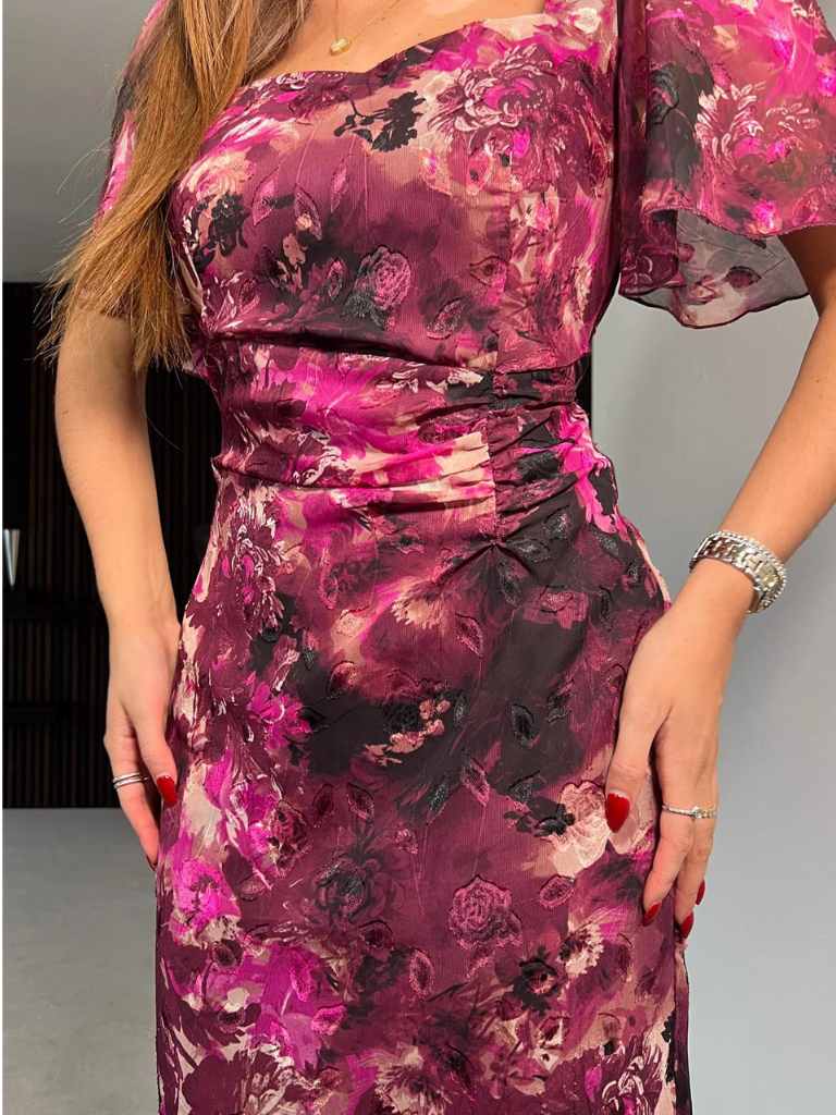 Heidi Floral Ruched Dress