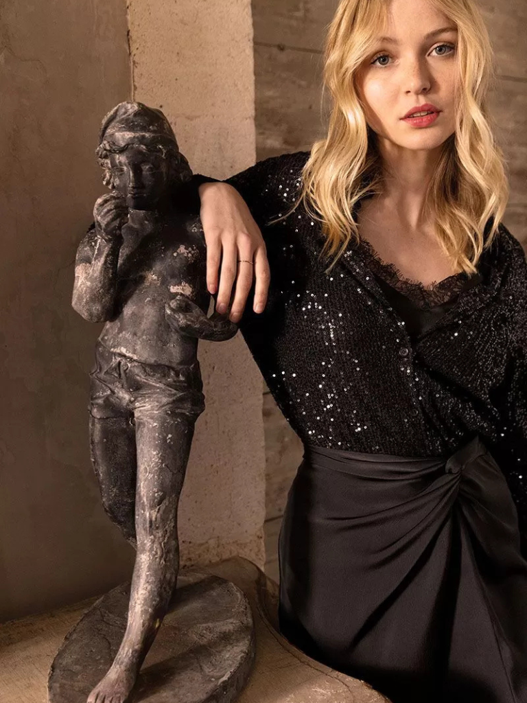Sequin Shirt Black