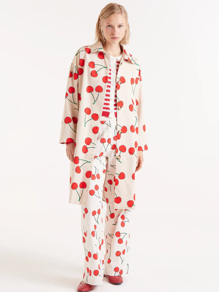 Gwen Cherry Trench Jacket