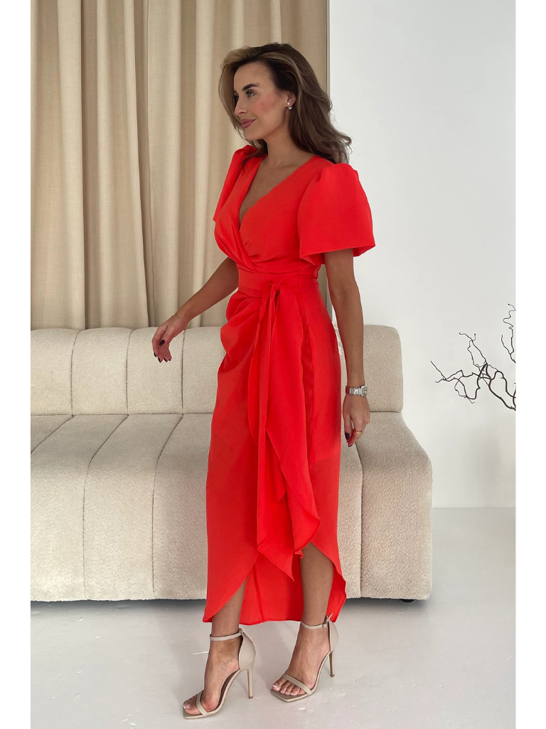 Drew Wrap Midi Dress