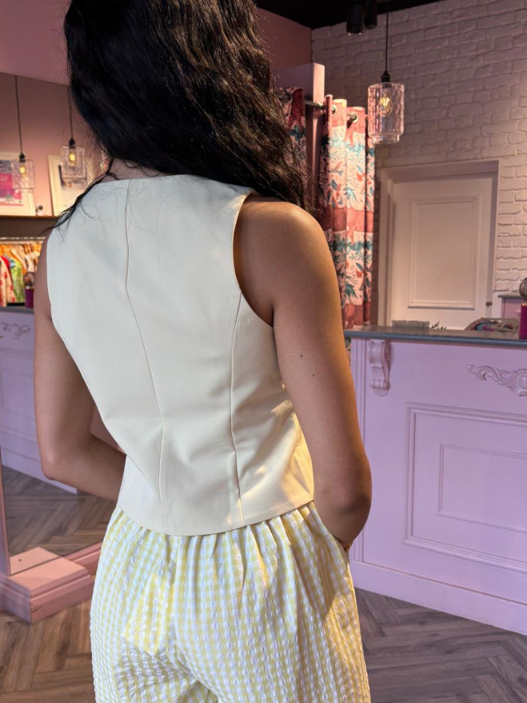 Pastel Yellow Waistcoat