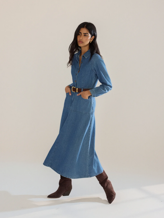 Lee Tencel denim midi dress
