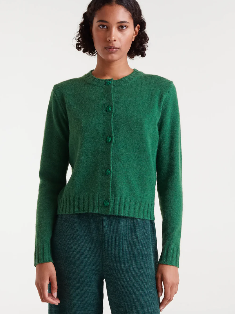 Flora Green Cardi