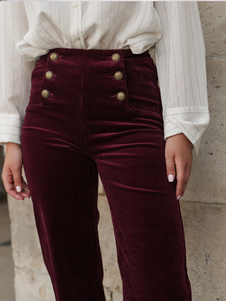 Victorine velour - Bordeaux