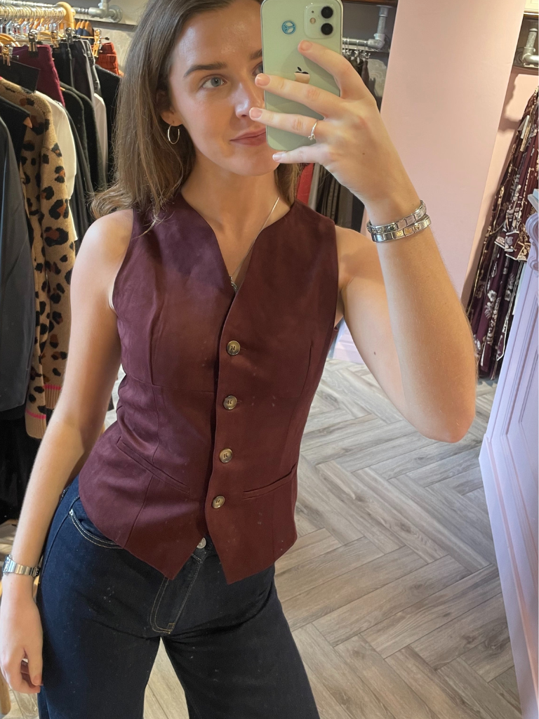 Kendra Waistcoat - wine