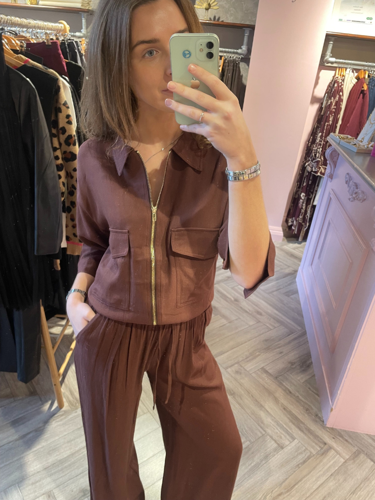 Alina Wide Leg Chocolate