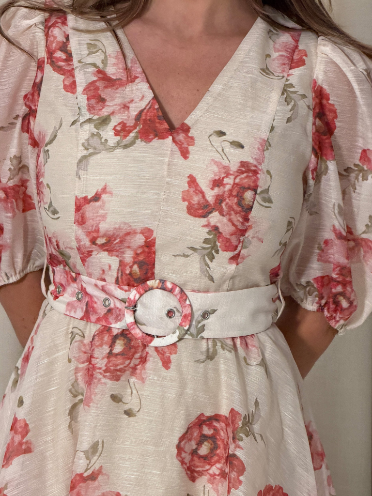 Indianna Belted Mini Dress Floral