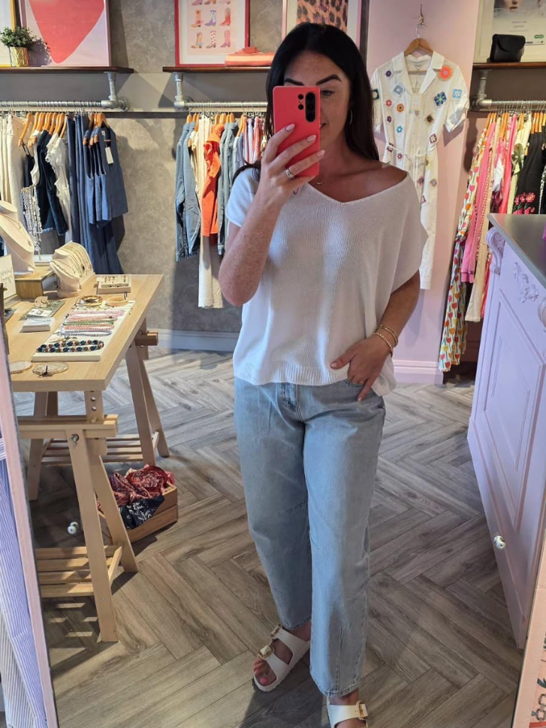 Lizzie White Fine Knit