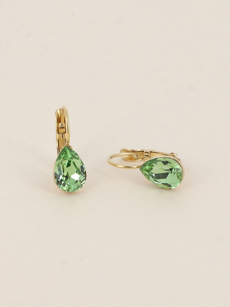 Clara Green Gem Earrings