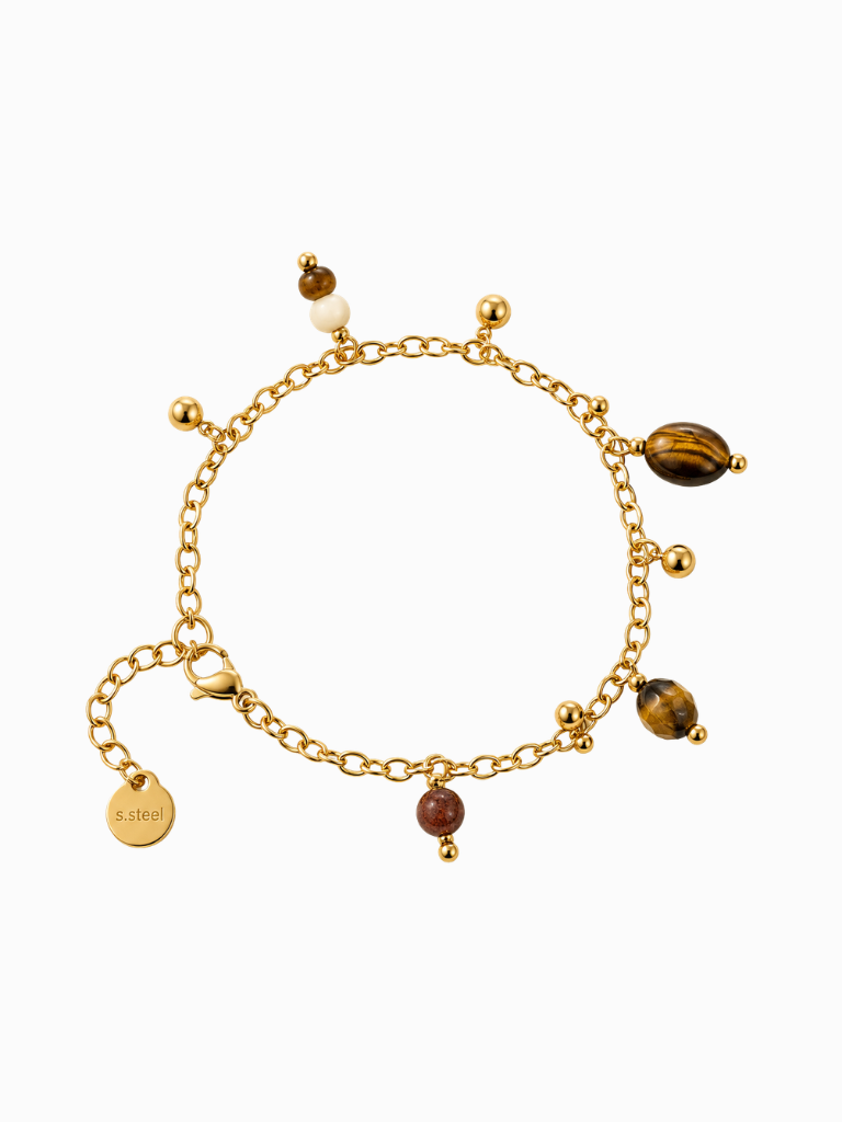 Tessa Natural Charm Bracelet Brown