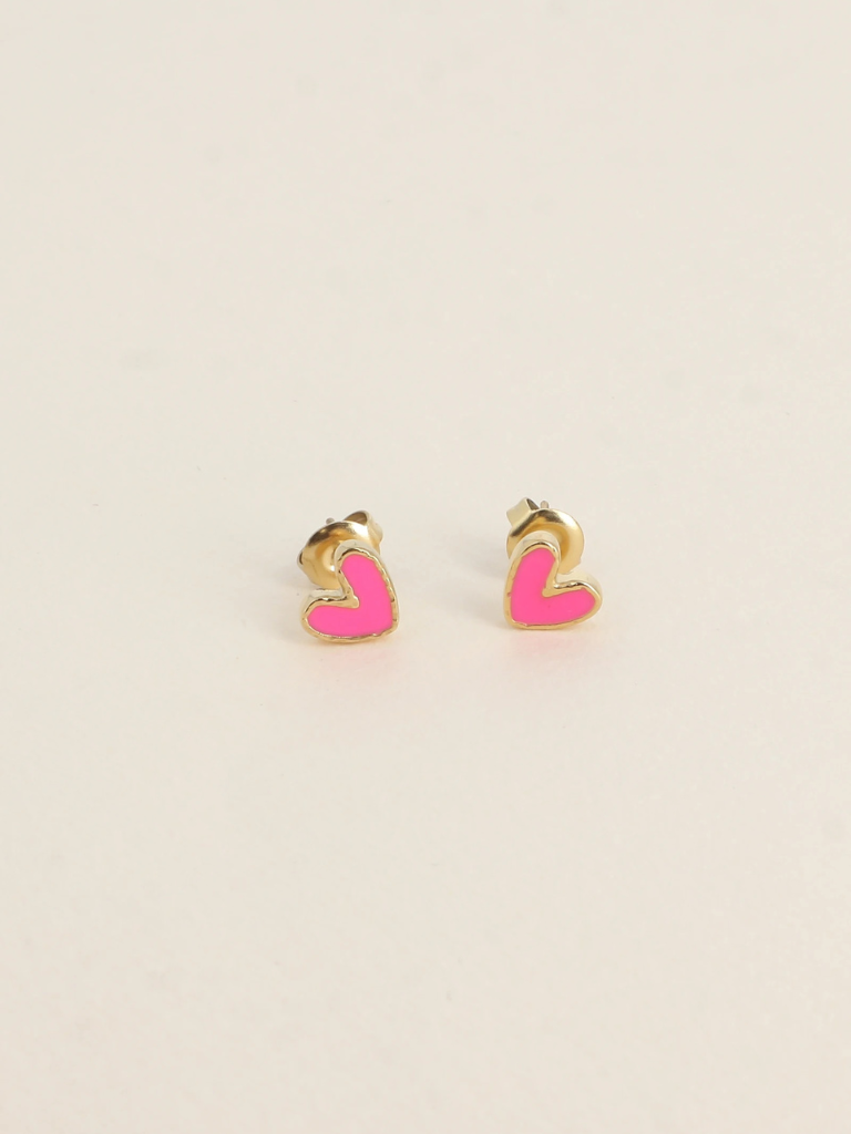 Pink Heart Earrings