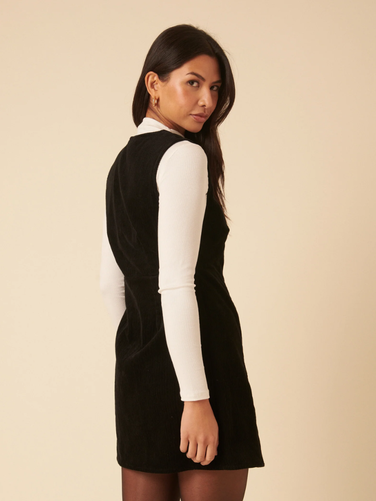 Gianna Cord pinafore mini dress