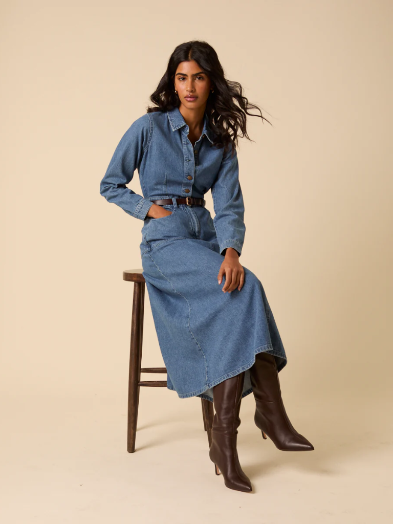 Lee Tencel denim midi dress