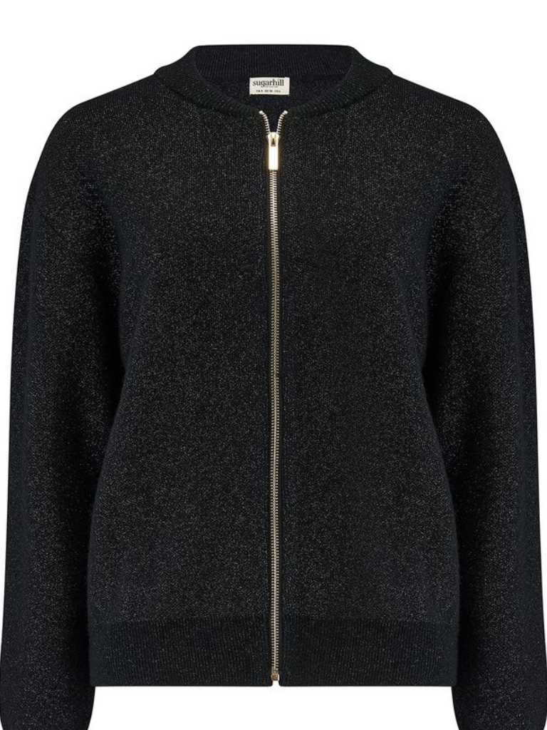 Solana Bomber Jacket - Black Sparkle