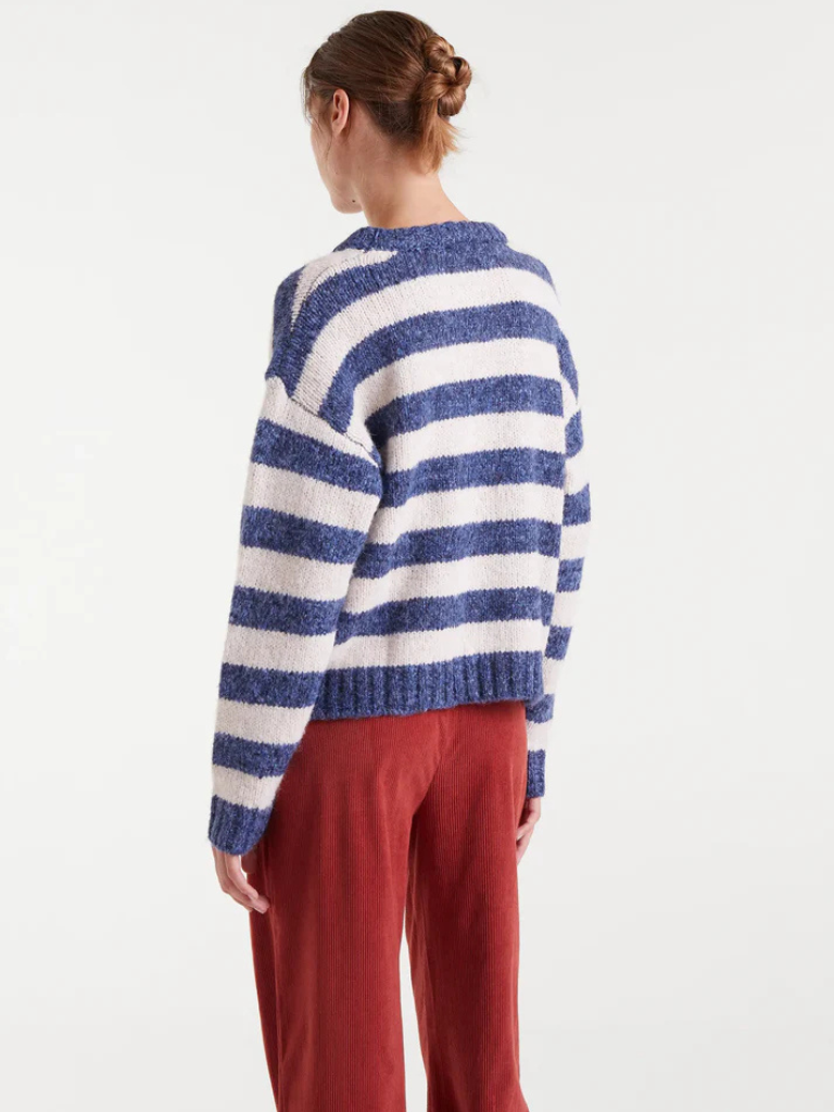 Navy stripe jumper