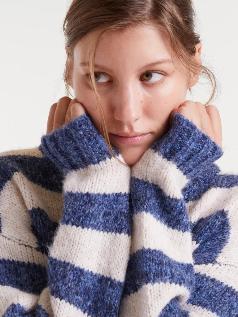 Navy stripe jumper