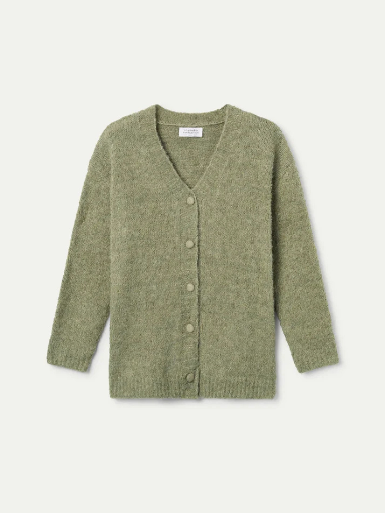 Sage green button up cardigan