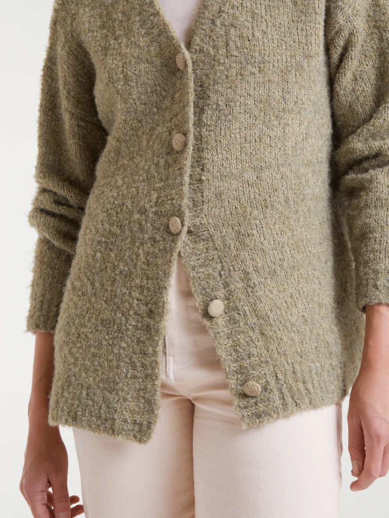 Sage green button up cardigan