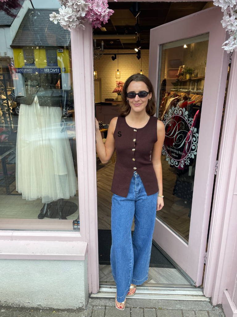 Esme Waistcoat Knit Chocolate