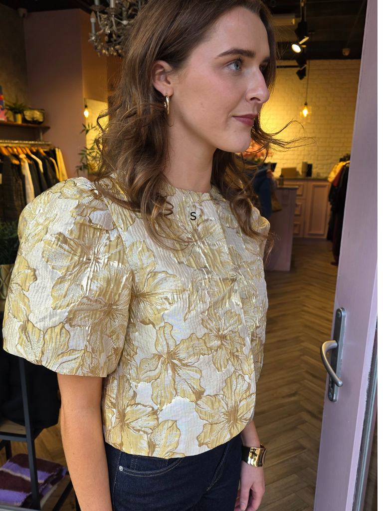 Fia Gold Crop Blazer