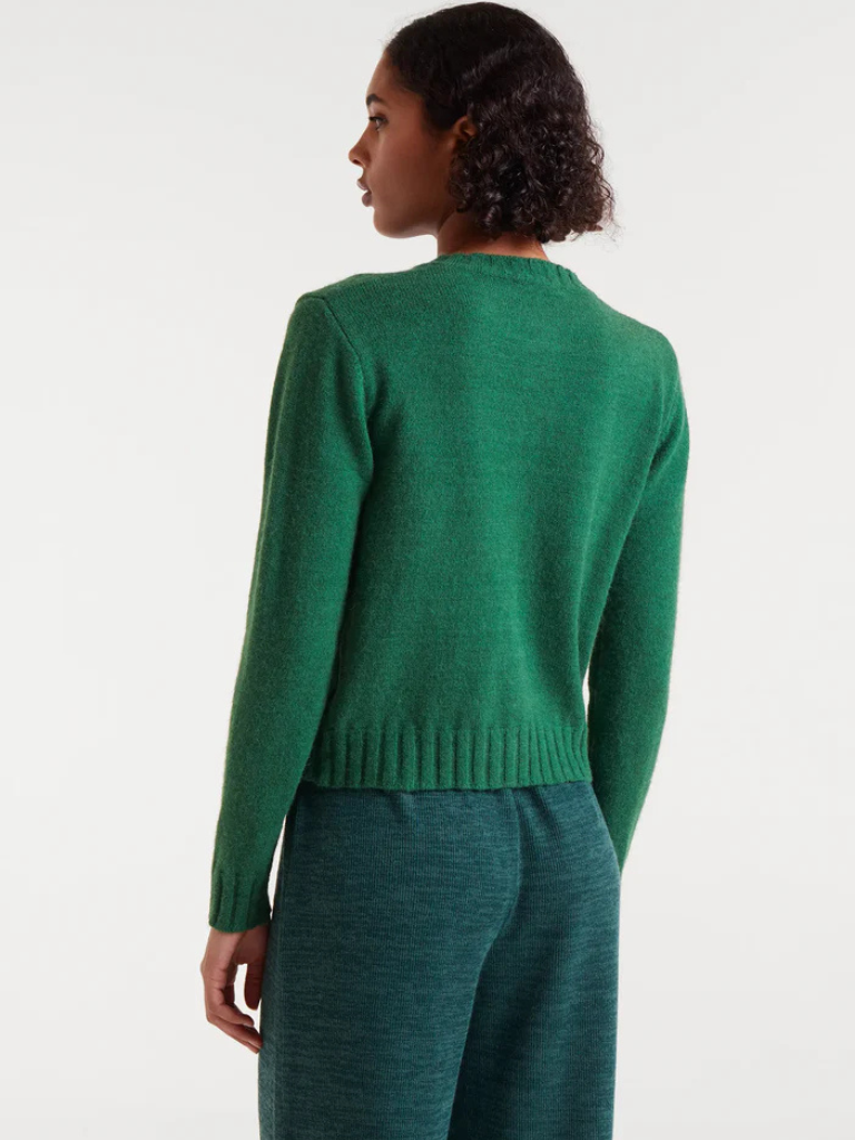 Flora Green Cardi