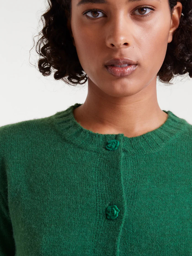 Flora Green Cardi