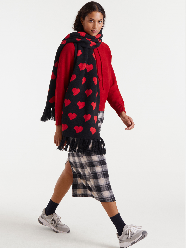 Lily Red Knit Hoodie