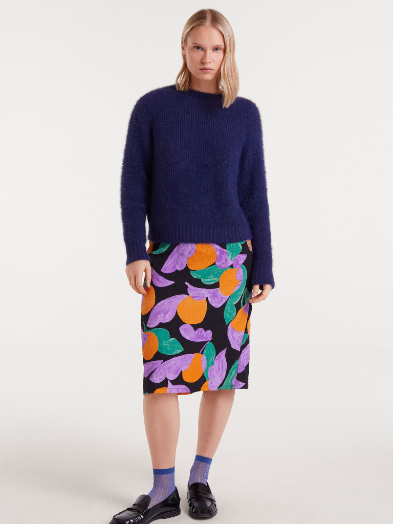 Chunky Navy Knit