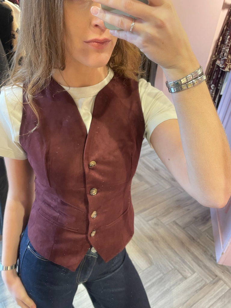 Kendra Waistcoat - wine
