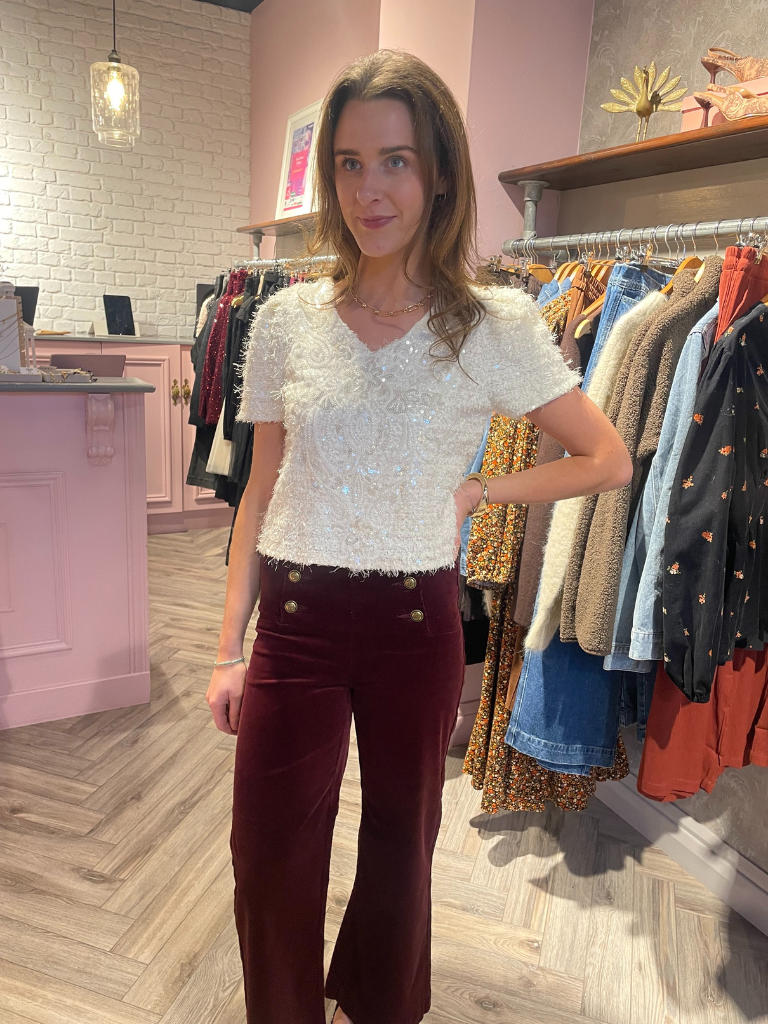 Victorine velour - Bordeaux