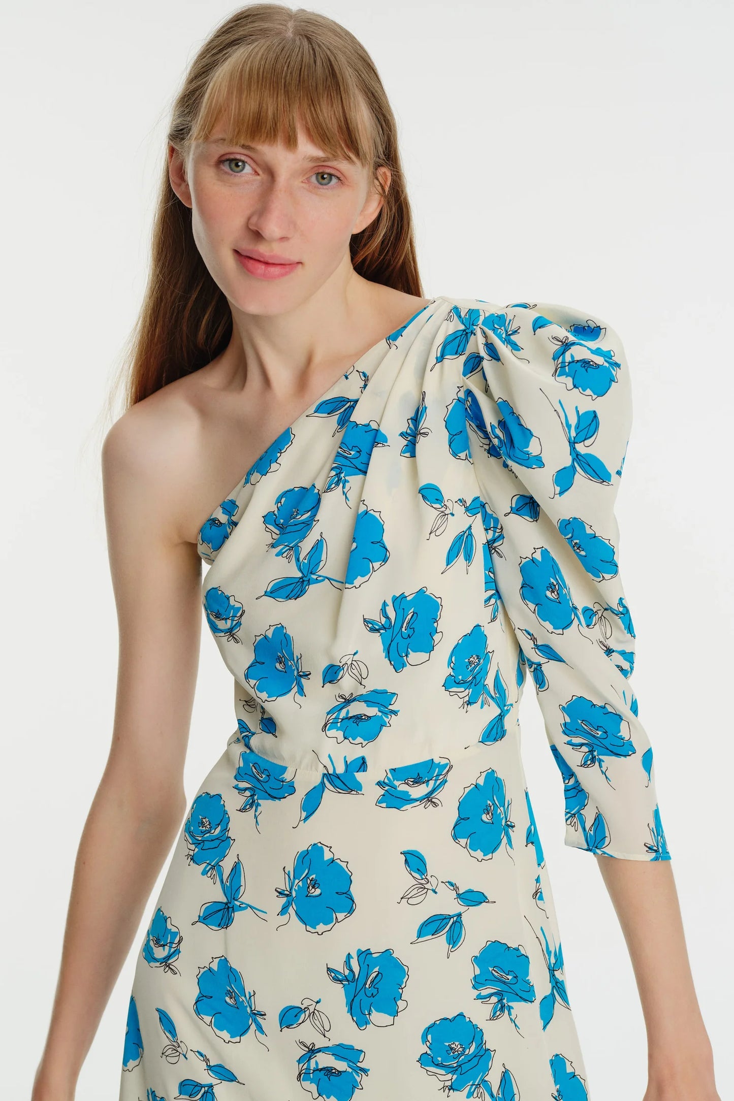 ELSIE ONE SHOULDER MIDI DRESS