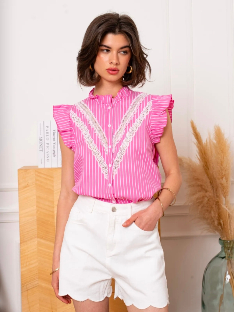 Darcy Pink Stripe  Shirt