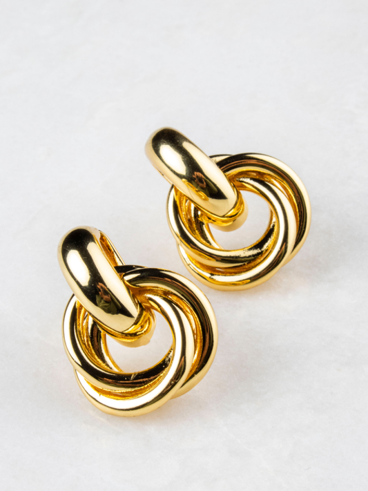 Astra Knot Style Earrings – Gold Plated