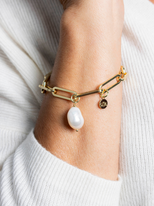 Belinda Chunky Paperlink Bracelet - Gold