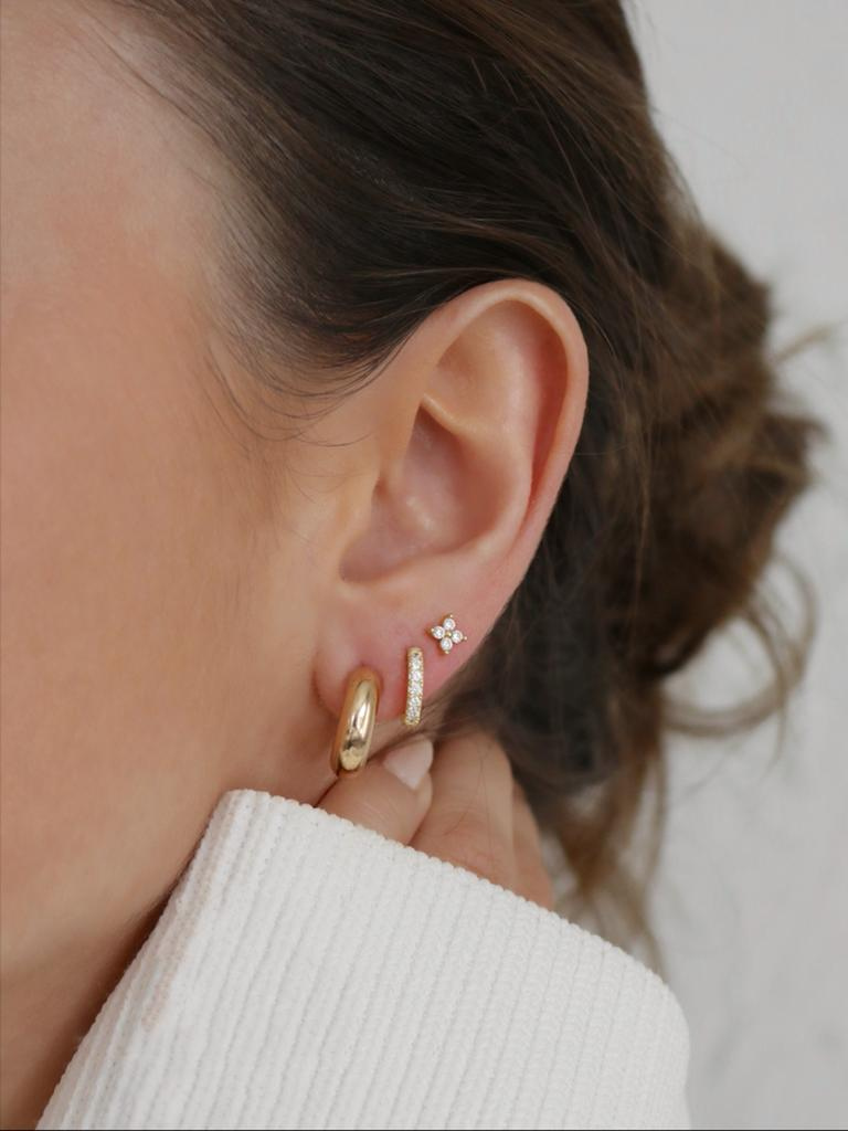 Ava Huggie Earrings - gold