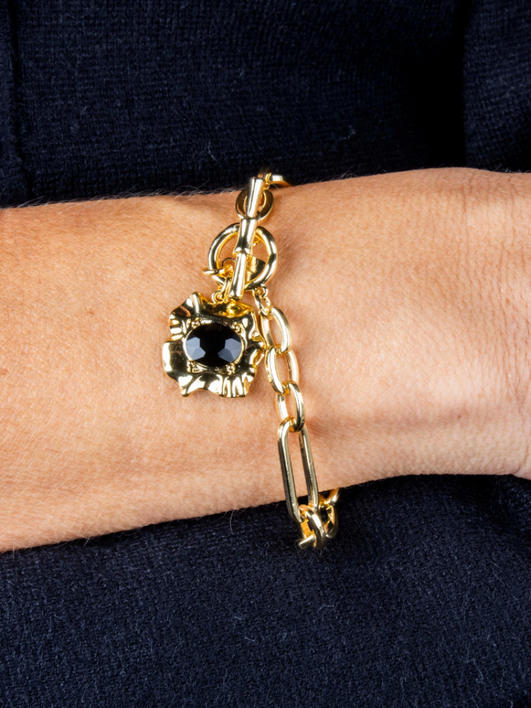 Claudia Chunky Paperlink  Charm Bracelet