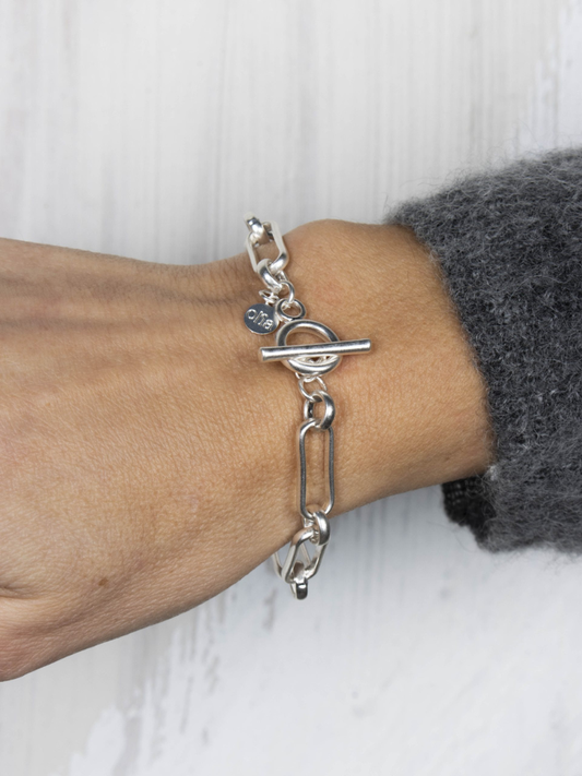 Juliet Paperlink Bracelet - Silver Plated