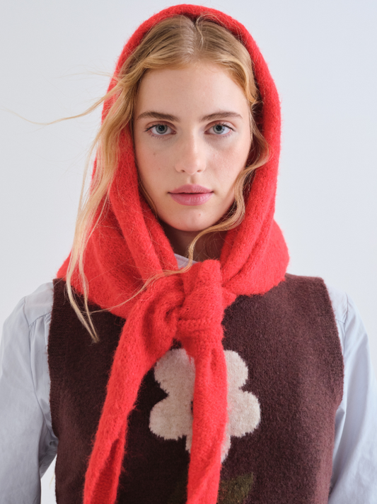 Rochelle Red Triangular Scarf