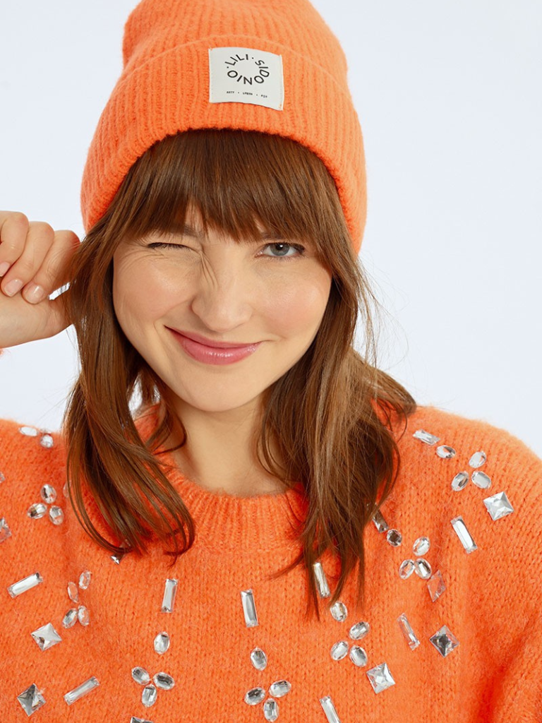 Orange Knitted Hat