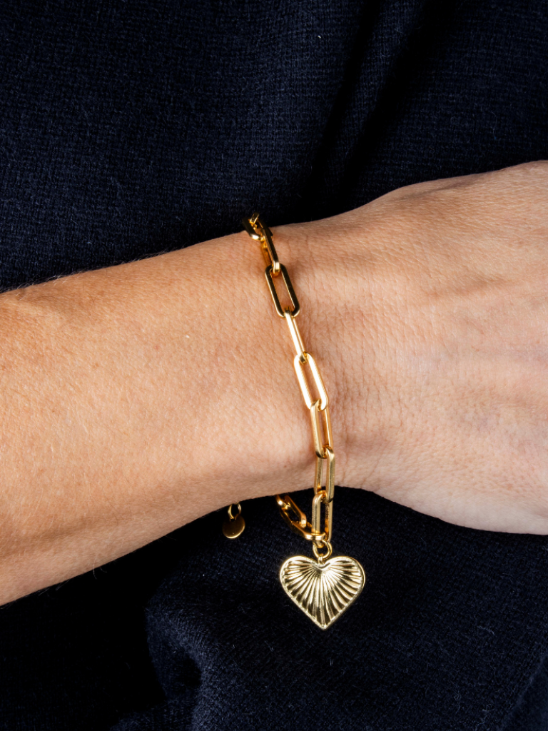 Crystal Ridge Heart Charm