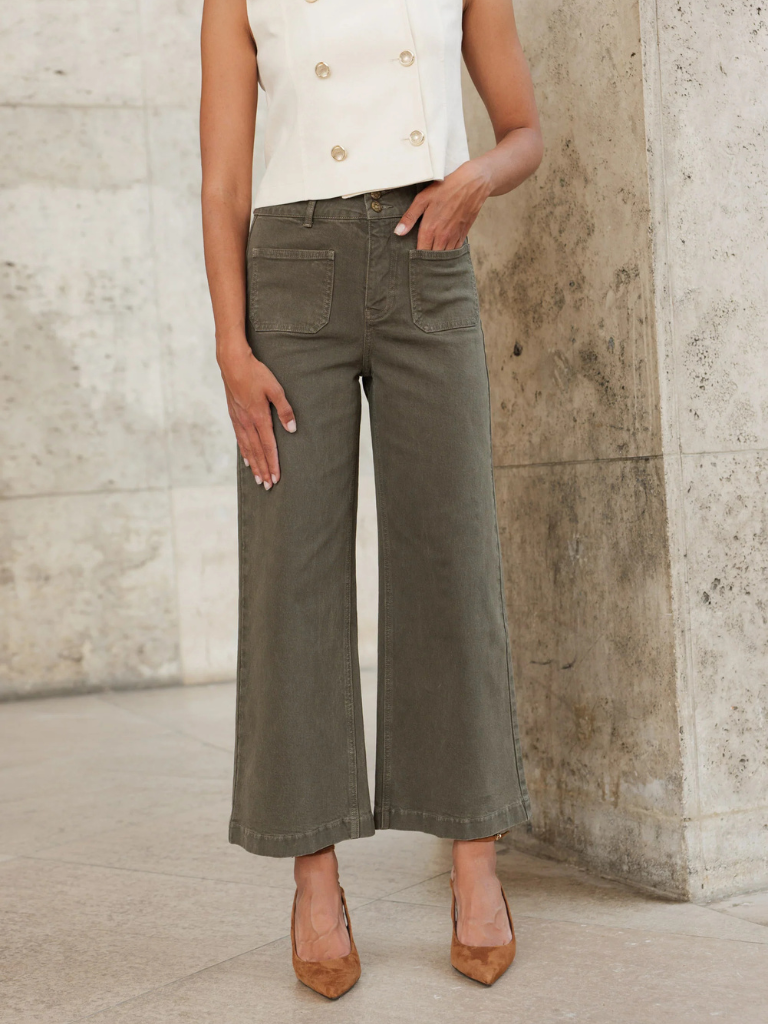 Violette Green Wide Leg Jean