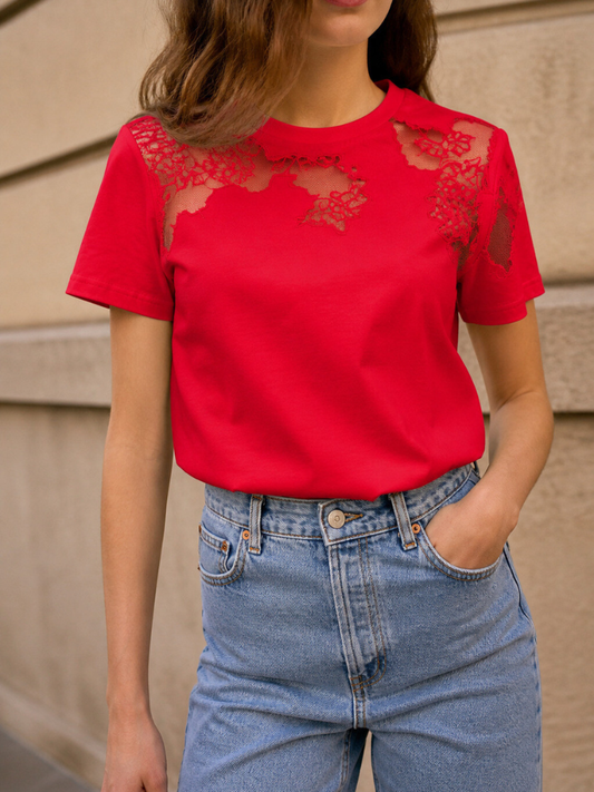 Tavira Red Cotton Tshirt