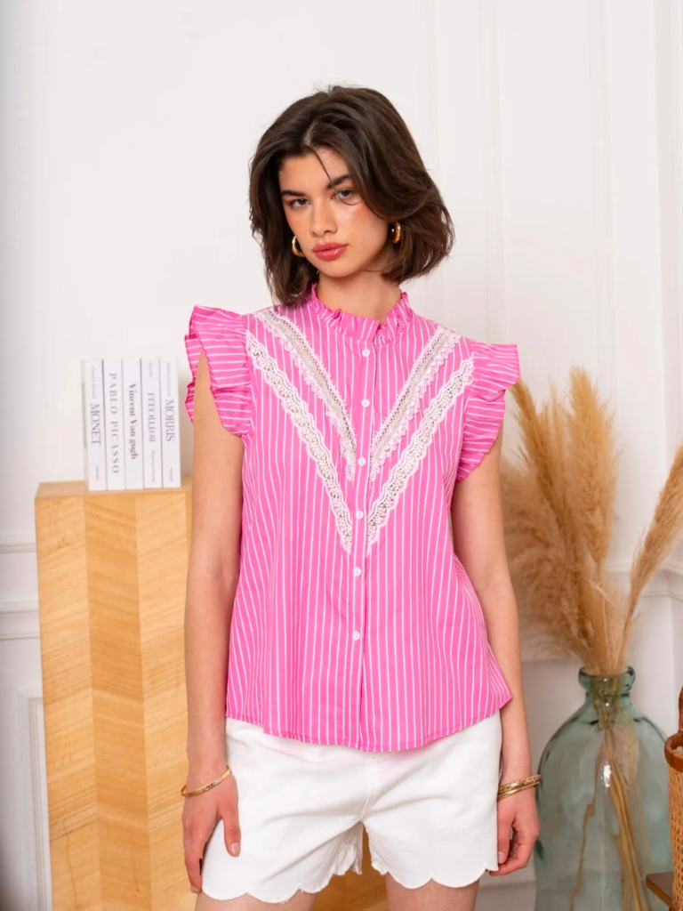 Darcy Pink Stripe  Shirt