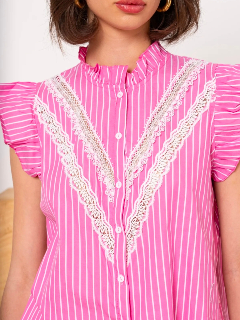 Darcy Pink Stripe  Shirt