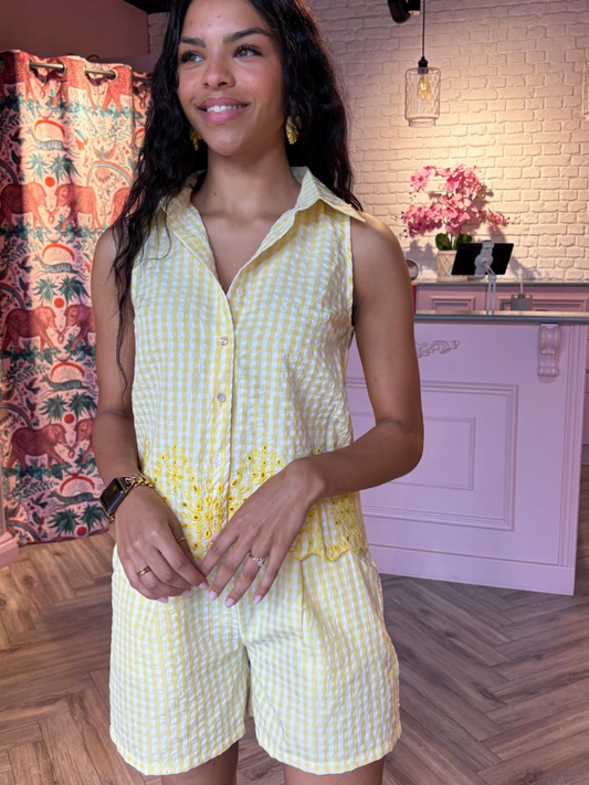 Ella Yellow Gingham Shirt