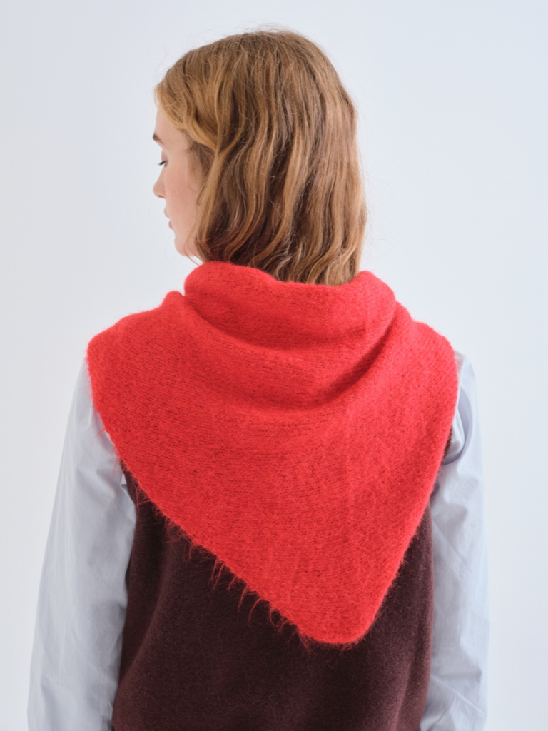Rochelle Red Triangular Scarf